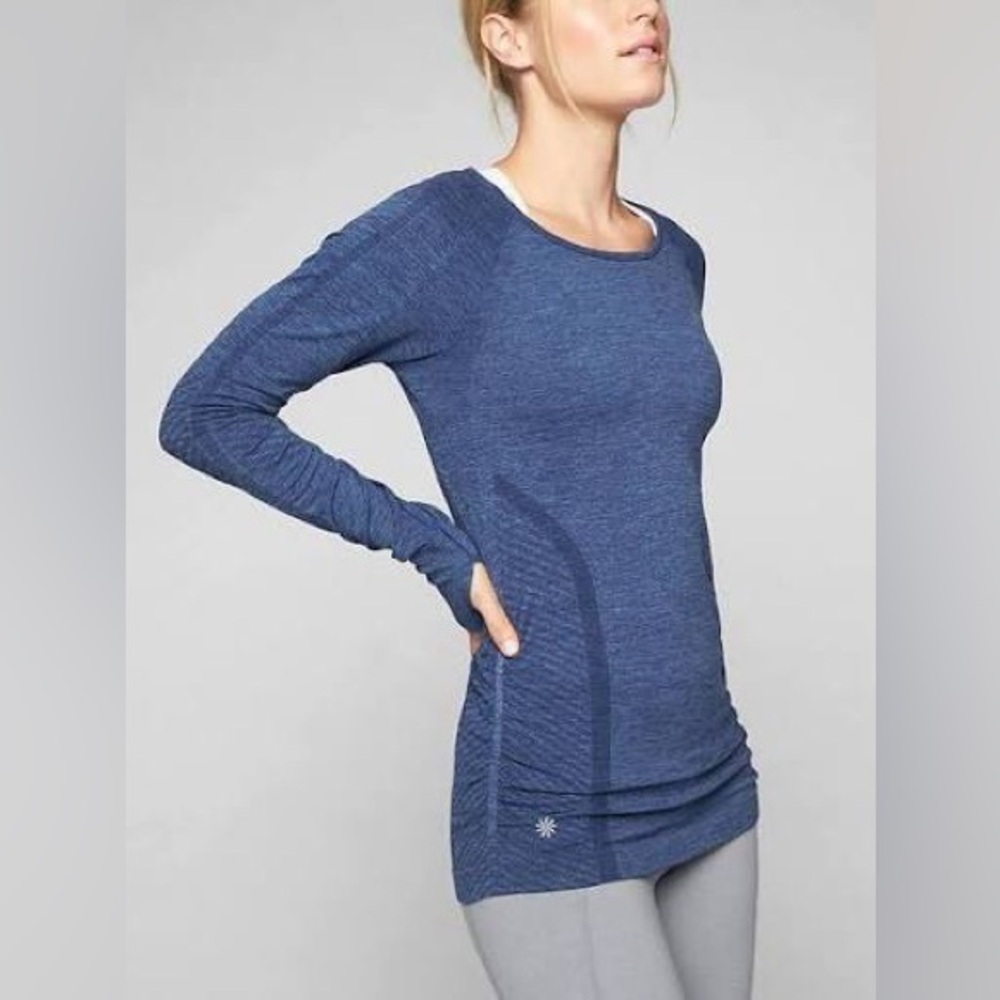Athleta Speedlight Heather Top Size Small Blue